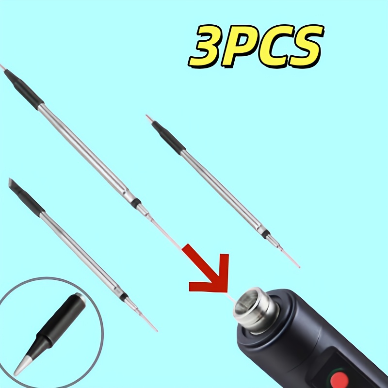 Diy Electronics Soldering Kit - 금속 납땜 인두 팁 3개 세트,