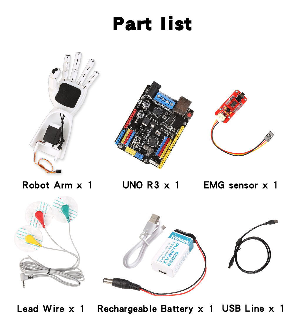 EMG 센서 로봇 팔 전기 근육 신호 센서 로봇 팔,  - Diy Electronics Kits 리뷰 및 가격