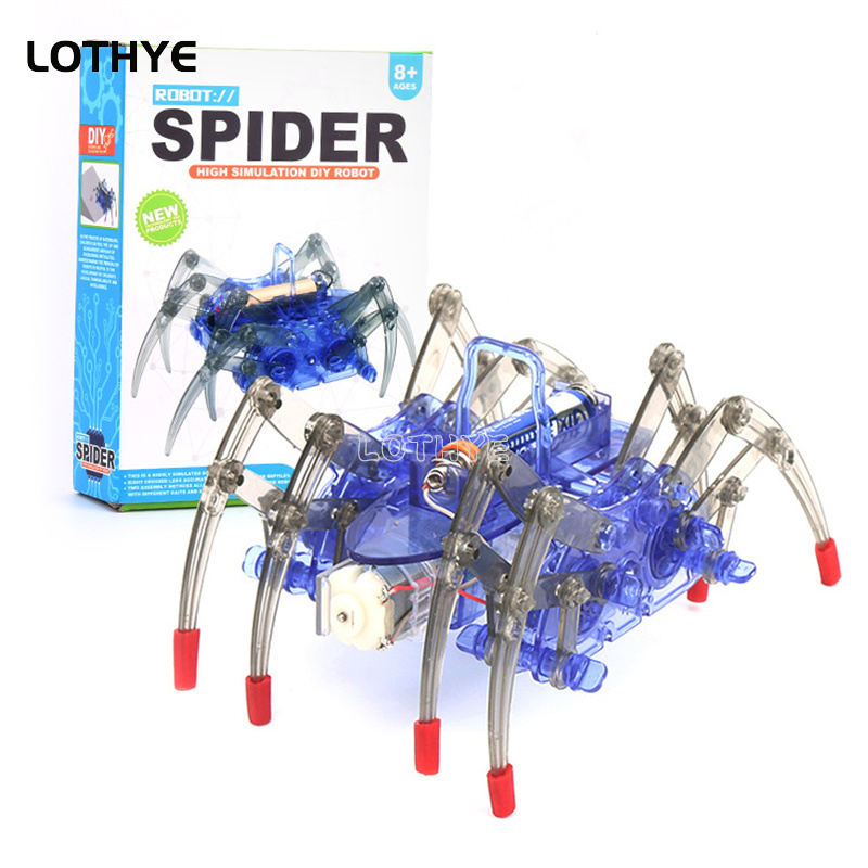 DIY 전기 거미 로봇 퍼즐 장난감 전기 크롤링 동물  - Diy Electronics Gifts 리뷰 및 가격