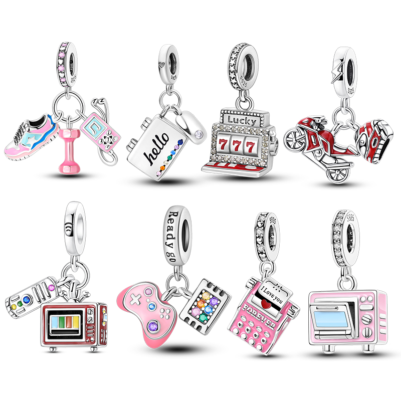 오리지널 오븐 헤드폰 전자 테마 펜던트 925 실버 참 - Diy Electronics Gifts 리뷰 및 가격
