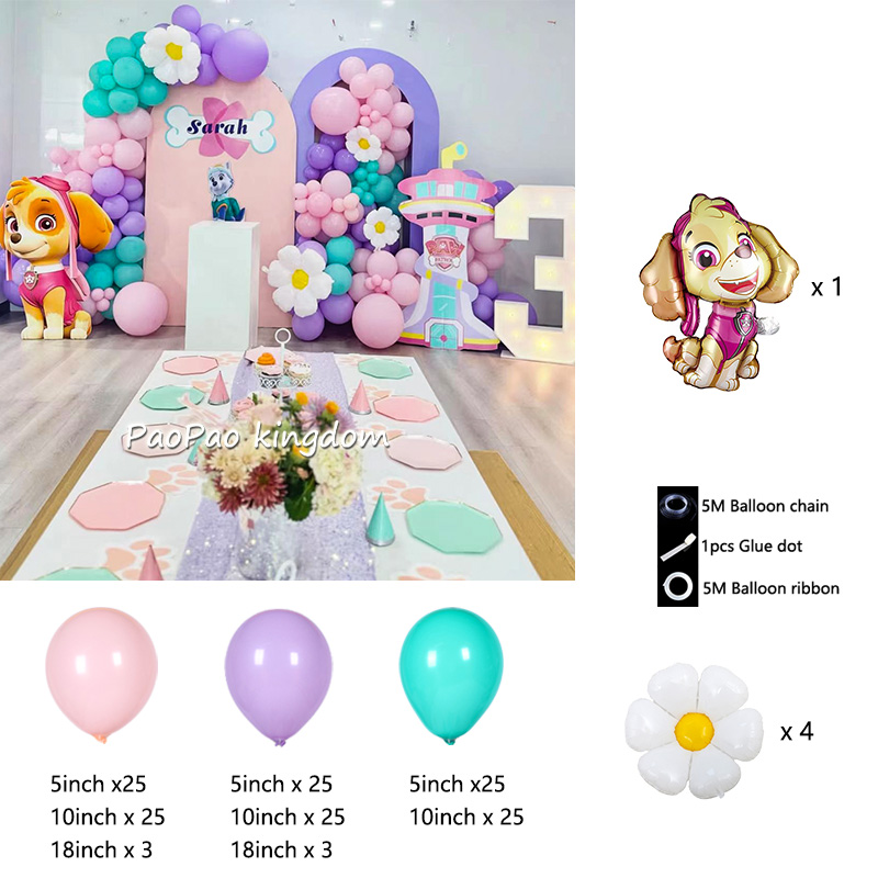 DIY 펫 패트롤 소녀 캐릭터 풍선 아치 가랜드 키트, - Diy Mouse Electronics 리뷰 및 가격