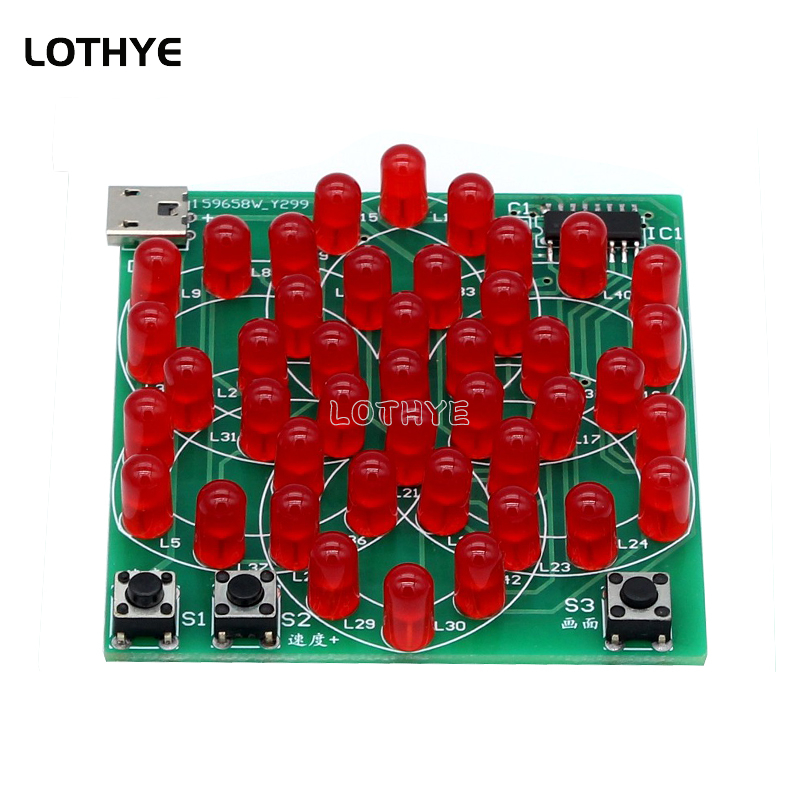 43 LED 멀티 스타일 패턴 전자 풍차 흐르는 물 조 - Diy Electronics Soldering Kit 리뷰 및 가격