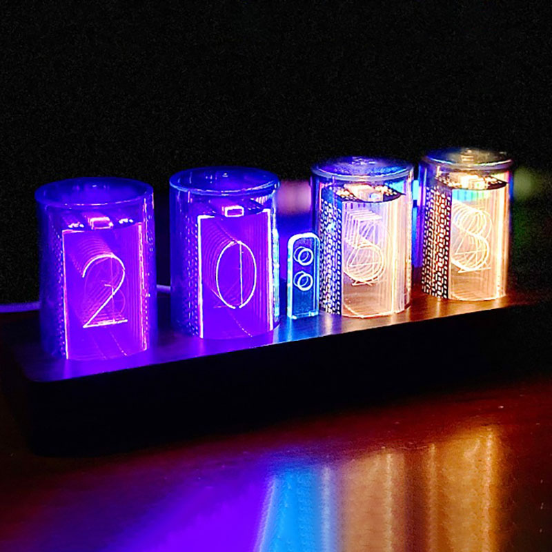 다채로운 RGB 글로우 튜브 디지털 시계 e스포츠 룸  - Diy Electronics Gifts 리뷰 및 가격