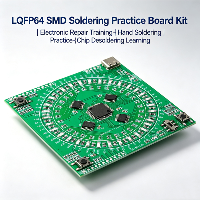 LQFP64 SMD 납땜 연습 보드 키트, 플로우 램프 - Diy Electronics Workbench 리뷰 및 가격